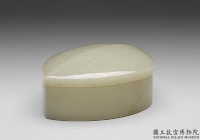 图片[2]-Jade leaf-shaped box. India-China Archive